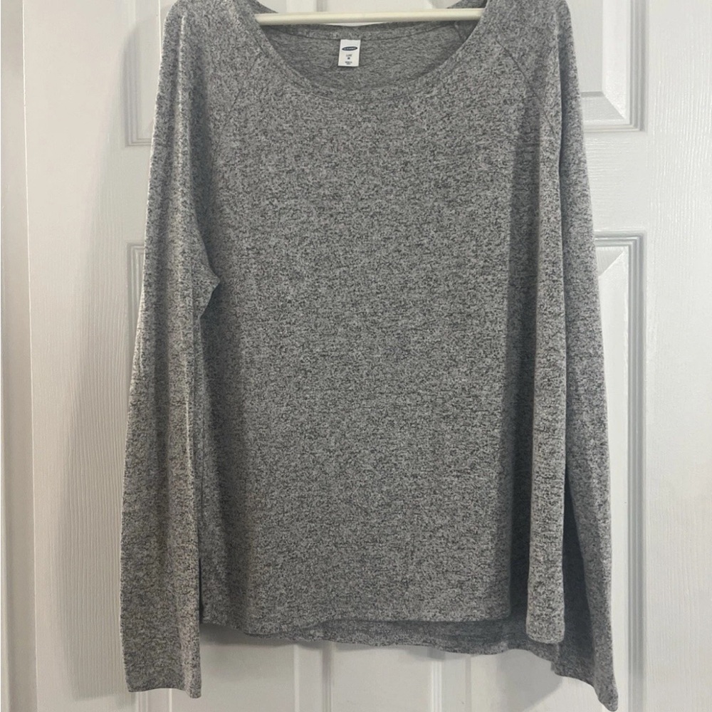 Old Navy Women's M Long Sleeve Heather Gray T Shirt